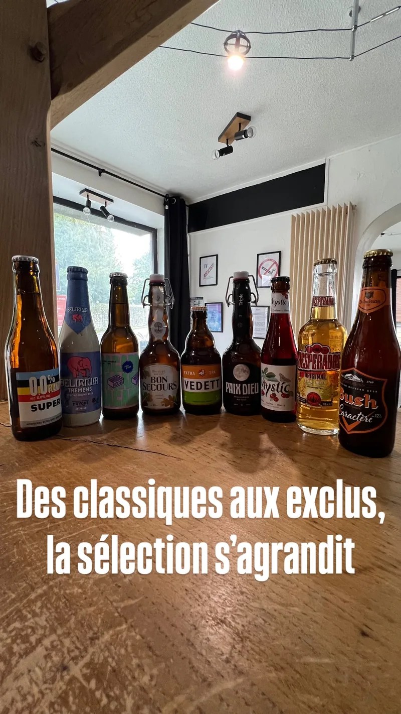 La sélection de bières sur le comptoir