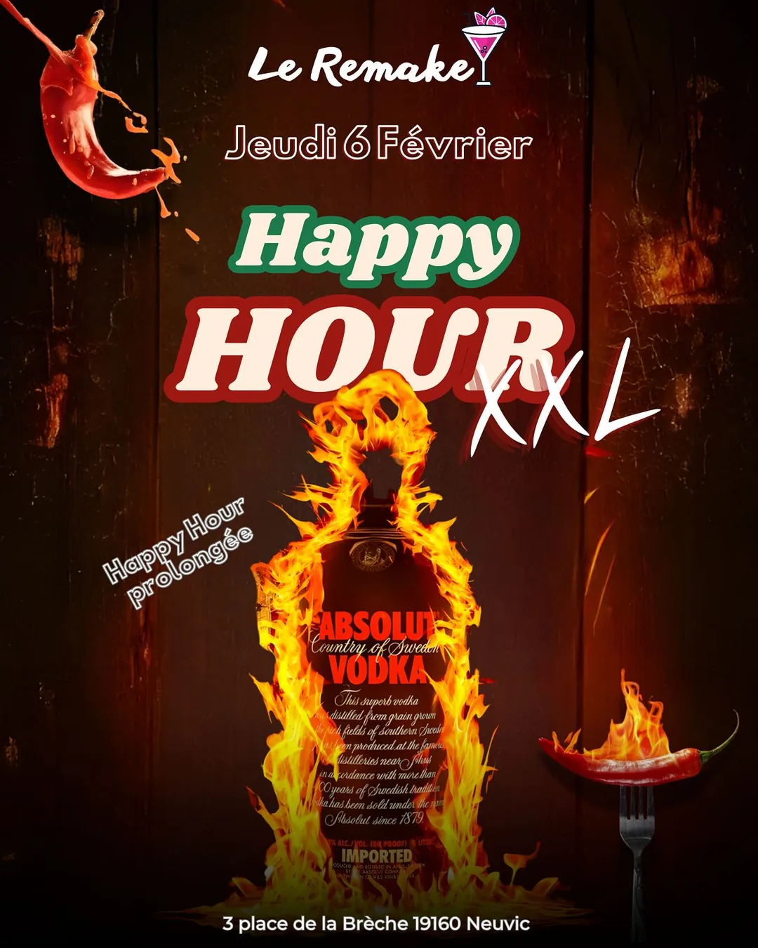 Affiche de la soirée Happy Hour XXL