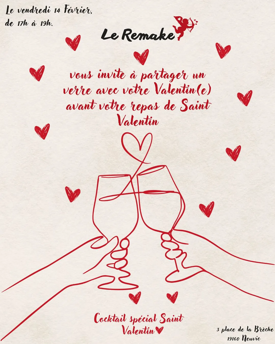 Affiche de la soirée Saint-Valentin au Remake