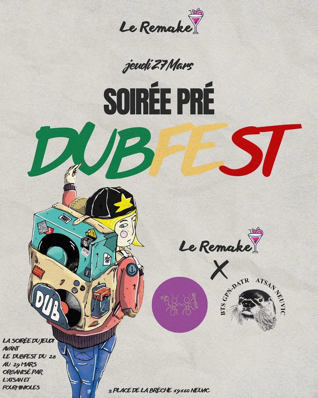 Affiche de la soirée Soirée Pré Dubfest