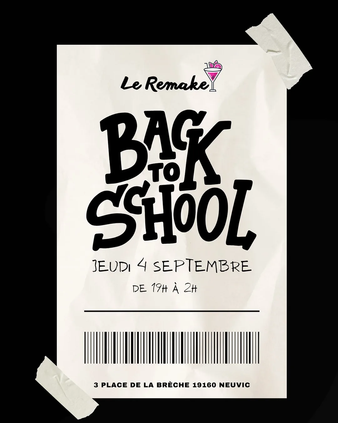 Affiche de la soirée Back To School