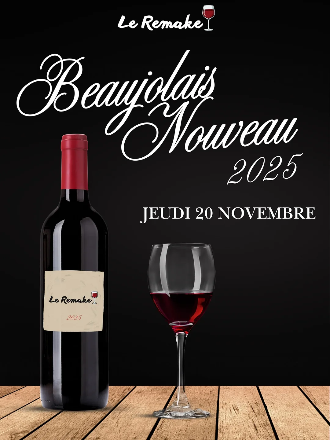 Affiche de la soirée Le Beaujolais Nouveau 2025 est arrivé