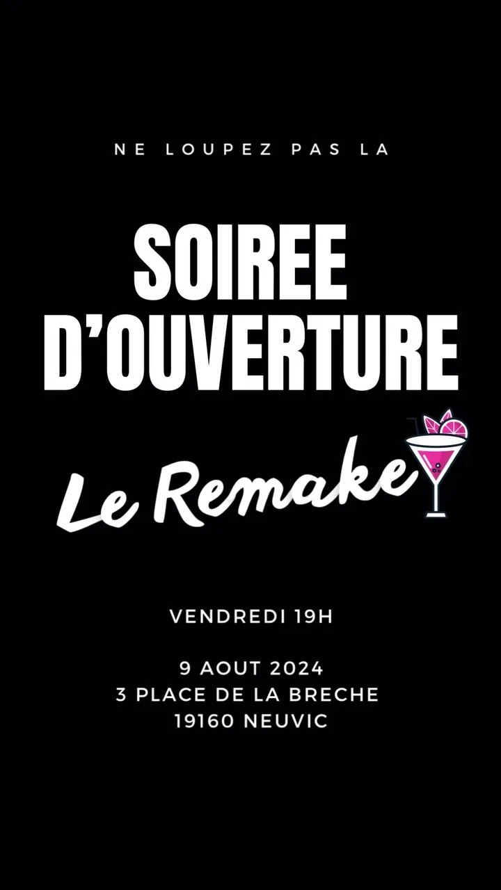 Affiche de la soirée Ouverture ce soir 19h